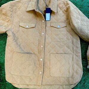 Gianni Bini Quilted Brown Stone Jacket XL